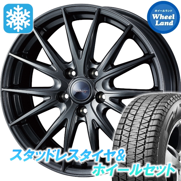 スタッドレスセット アウトランダー CW5W ブリザック DM-V3 215/70R16 100Q ヴェルヴァ スポルト2 ディープメタル