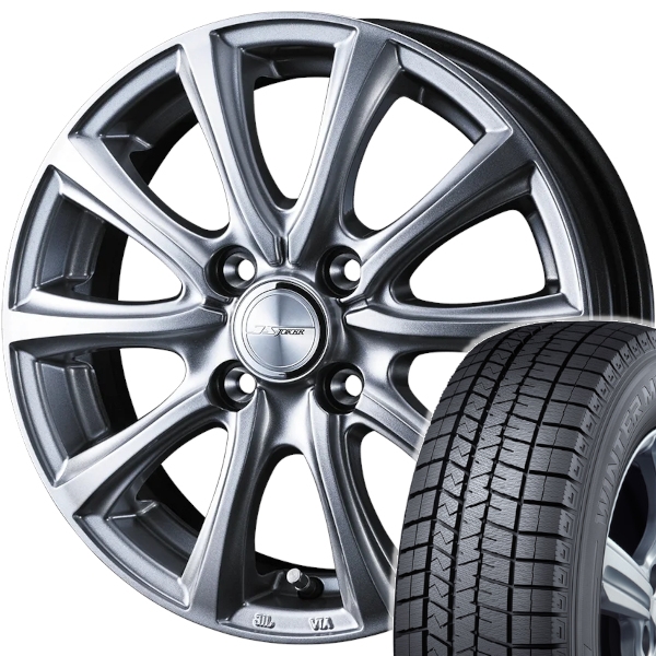 スタッドレスセット カローラ フィールダー 120系 全グレード ウィンターマックス WM03 195/60R15 88Q ジョーカー スマッシュ Si
