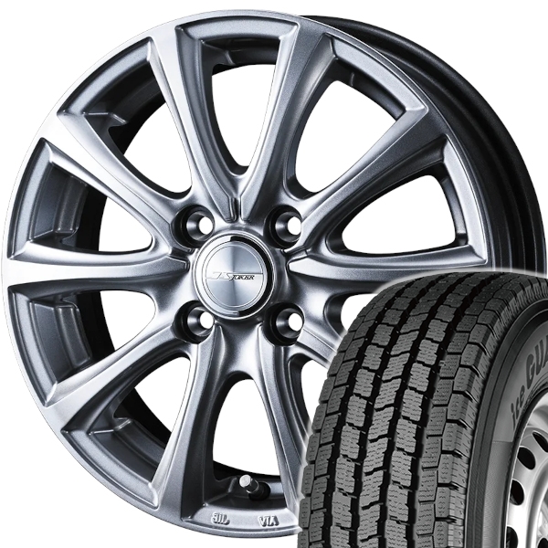 スタッドレスセット サクシード 50系 アイスガード iG91 165/80R13 94/93N ジョーカー スマッシュ Si