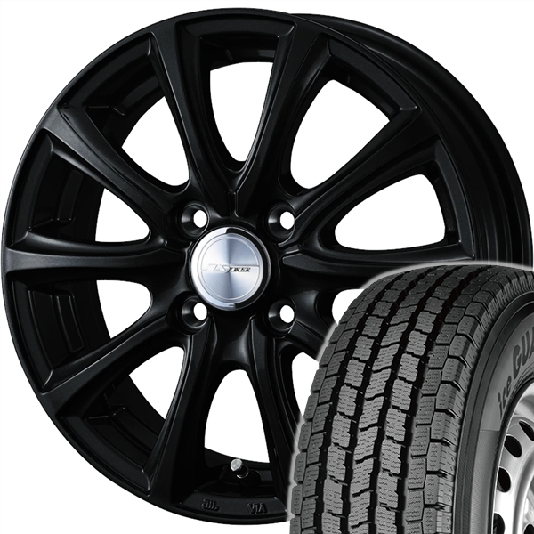 スタッドレスセット エブリィ DA17V アイスガード iG91 145/80R12 80/78N ジョーカー スマッシュ グロスブラック