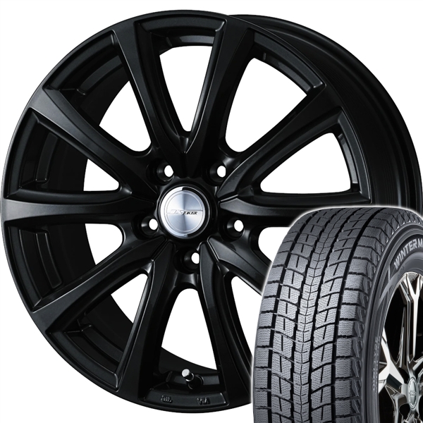 スタッドレスセット フォレスター SF系 ウィンターマックス SJ8+ 205/70R15 96Q ジョーカー スマッシュ グロスブラック