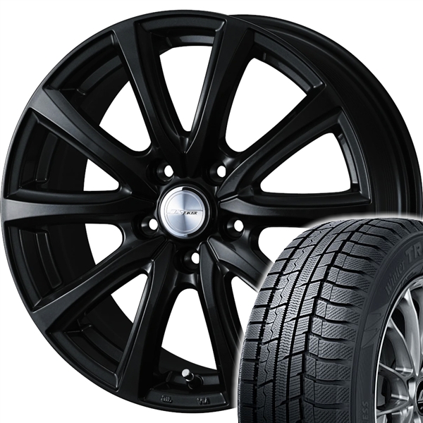 スタッドレスセット ノア 80系 3ナンバー ウィンタートランパス TX 205/55R17 95Q ジョーカー スマッシュ グロスブラック