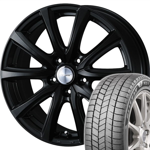 スタッドレスセット ヴォクシー 60系 全グレード ブリザック WZ-1 195/65R15 91Q ジョーカー スマッシュ グロスブラック