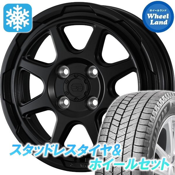スタッドレスセット パッソ 10系 ブリザック VRX3 165/70R14 81Q ウェッズ スタットベルク MBK