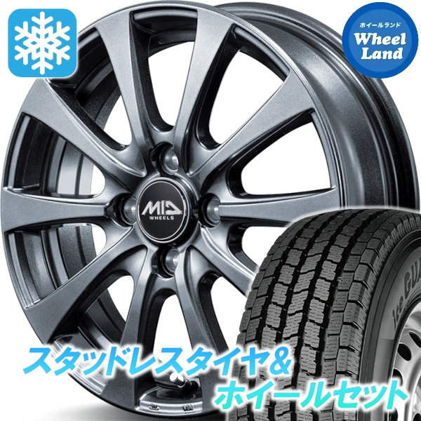 スタッドレスセット サクシード 160系 アイスガード iG91 155/80R14 88/86N ユーロスピード G10 メタリックグレー