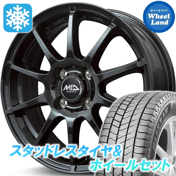 スタッドレスセット シエンタ 80系 ブリザック VRX3 175/70R14 84Q MID