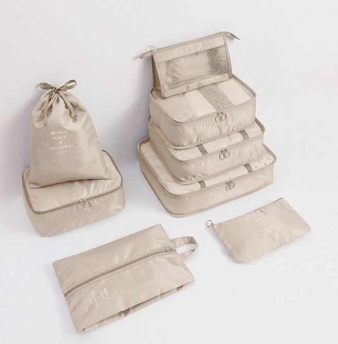 トラベルポーチ セット 機能的 衣類 8点 小物入れ パッキング メッシュ