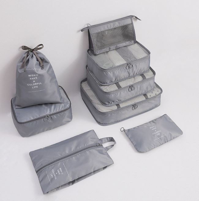 トラベルポーチ セット 機能的 衣類 8点 小物入れ パッキング メッシュ