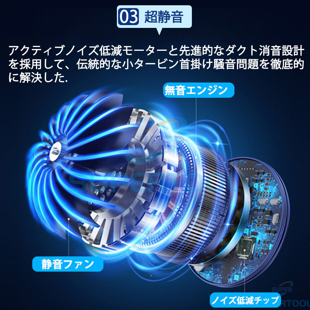 爆買い！】 扇風機 首掛け扇風機 携帯 羽無しデザイン 5段階風量 強力 ネッククーラー 最大10時間動作 USB充電 冷感 軽量 熱中症対策  大容量5000mAh 360°冷却プレート ウエア