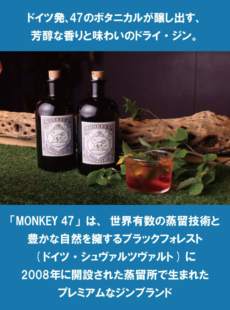 MONKEY 47 6/25 P+3％ モンキー47 500ml クラフトジン ドライジン