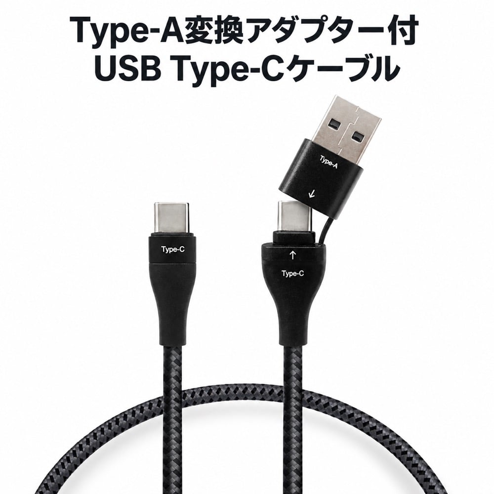 �[�d�P�[�u�� Type-C USB-C USB-A�ؑ� 1m 2m air-J 2in1 USB-A�ϊ��A�_�v�^�[�t�� ���b�V�� C-C�ڑ���PD60W �u���b�N CKJ-CA�V���[�Y �A���~�R�l�N�^�[ �e�g����