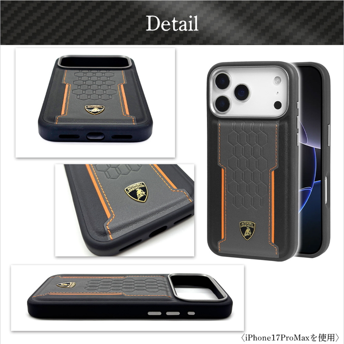 iPhone 17 Pro Max ケース ランボルギーニ レザー アイフォン17プロ