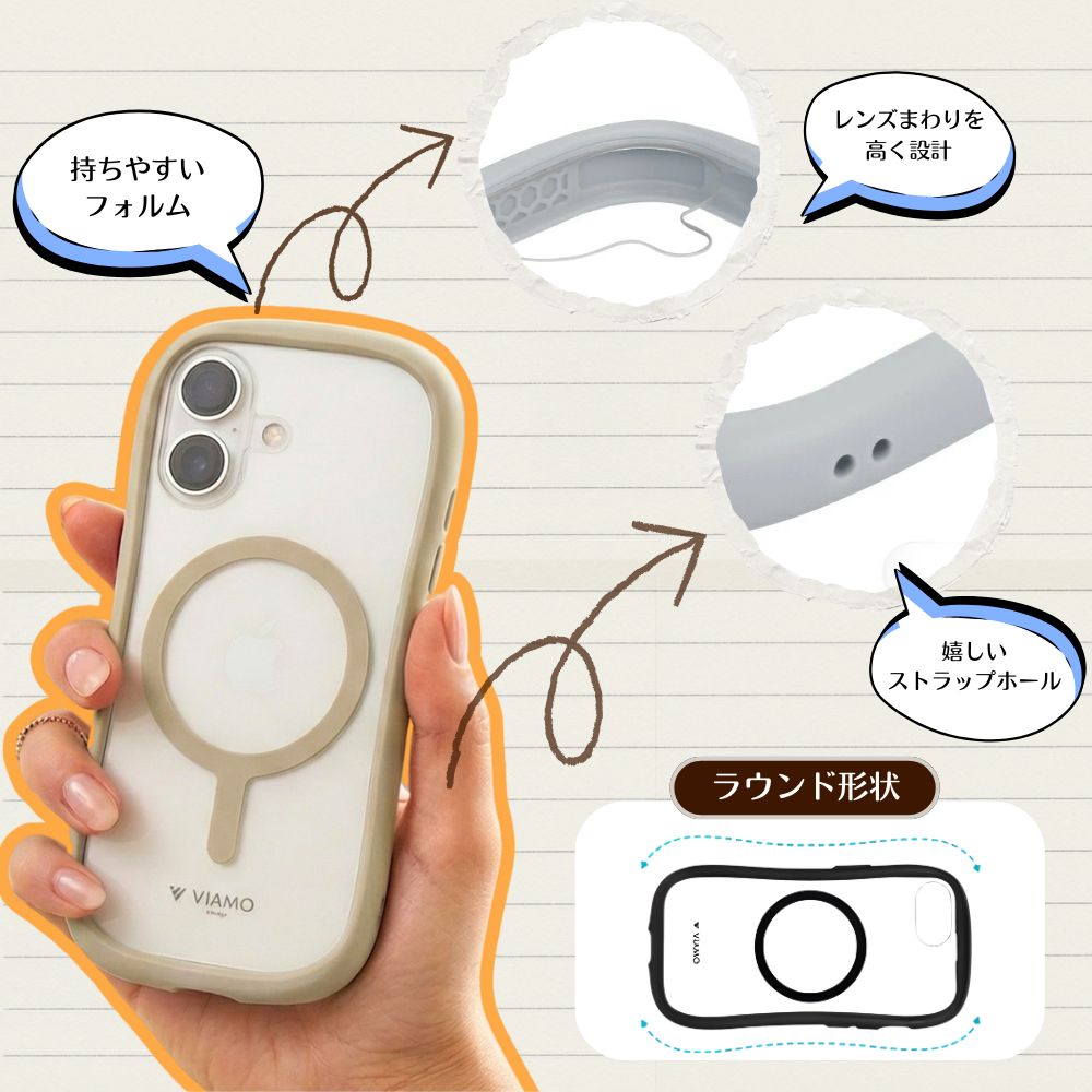 iPhone 15 14 Plus ハイブリッドケース スターライト 背面クリア