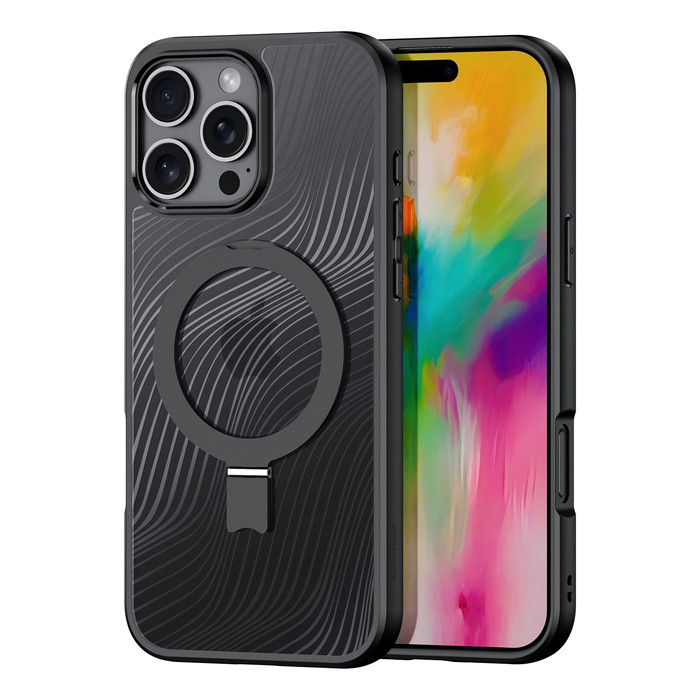 ✨ラスト1点✨ iPhone16Pro ワイヤレス充電対応ケース 雲柄 ブラック Amazon.co.jp: 【8年間の技術結晶！4in1超万能モデル】CASEKOO