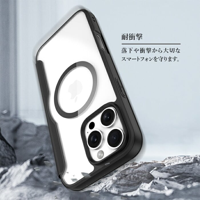 iPhone14 Pro ケース ブルー MagSafe対応 ワイヤレス充電対応 カード