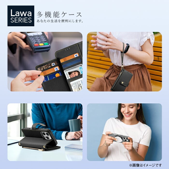 iPhone17 Pro ケース 手帳型 財布付き 多機能 Dux Ducis Lawa 耐衝撃
