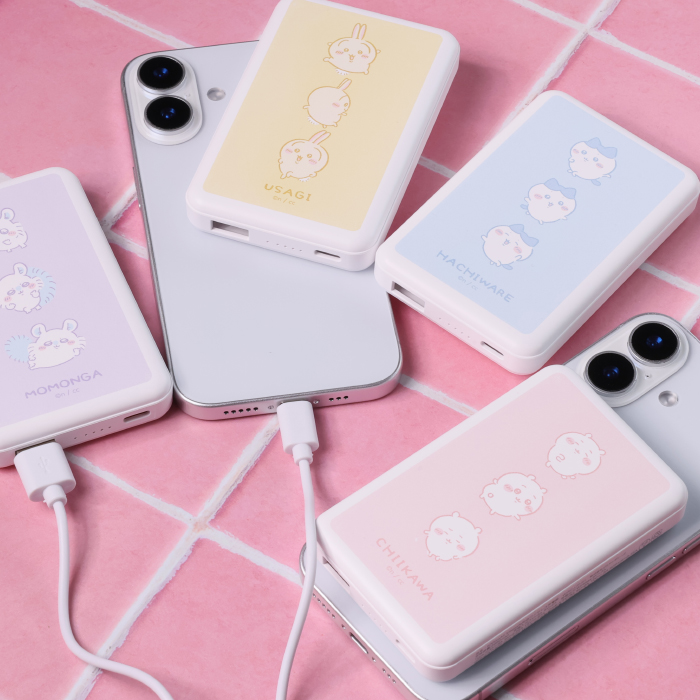 ケースティファイ ハチワレ モバイルバッテリー megsafe ちいかわ MagSafe対応 ワイヤレス充電器 モバイルバッテリー