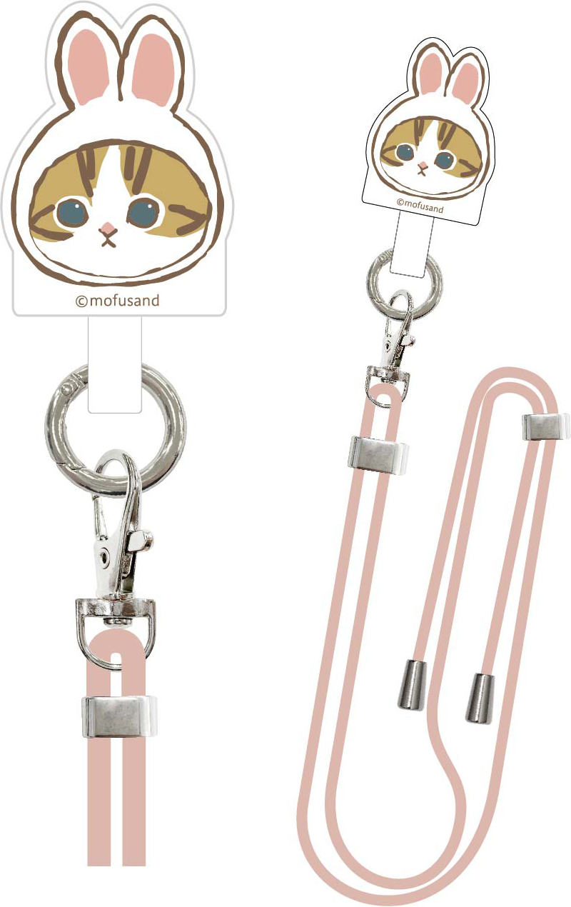 ショルダーストラップ モフサンド うさにゃん ストラップ かわいい