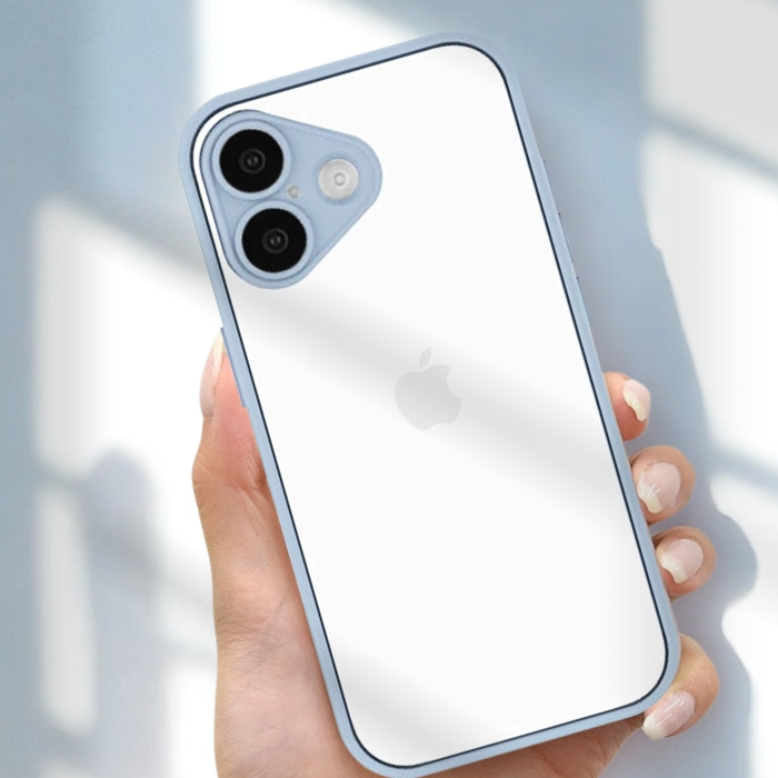 iPhone17 ケース iPhone 17 ライトブルー 薄型 軽量 耐衝撃 透明