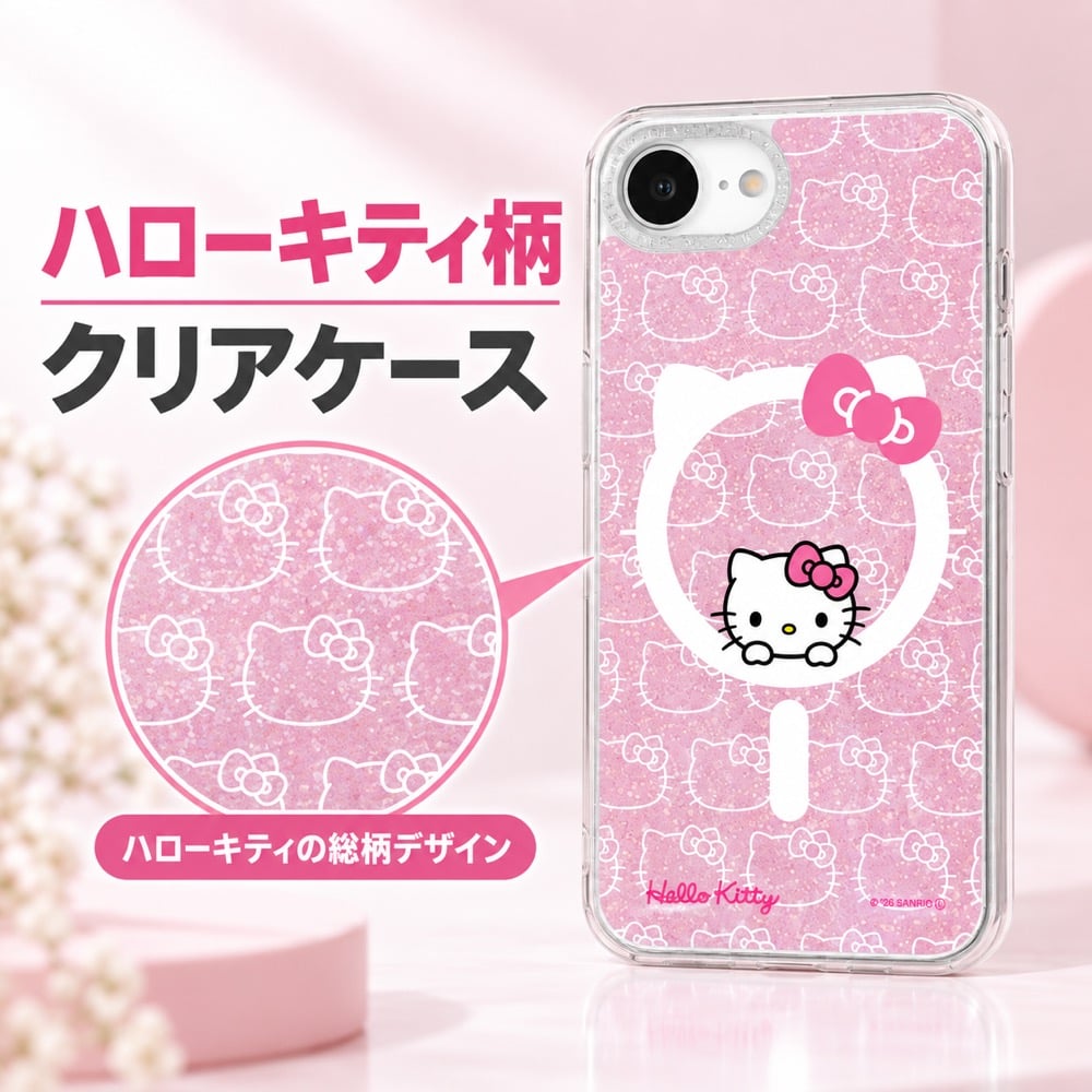 iPhone 17e ケース ハローキティ クリア iPhone16e アイフォン17e