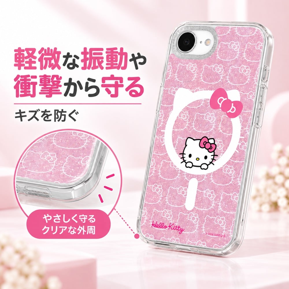 iPhone 17e ケース ハローキティ クリア iPhone16e アイフォン17e