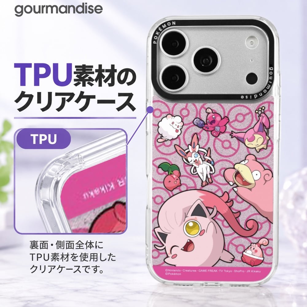 iPhone18 Pro ケース ポケモン ピンク iPhone17 対応 Camera Frame