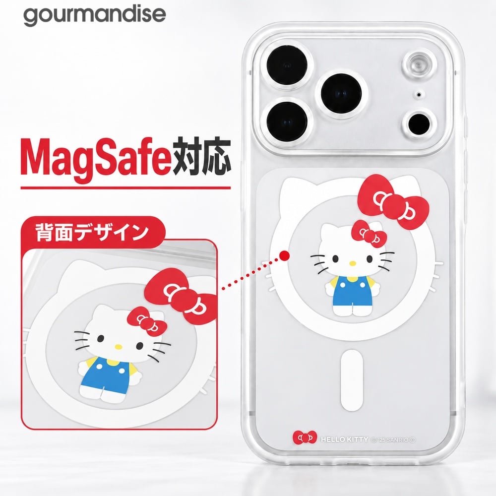 iPhone 18 Pro ハイブリッドケース ハローキティ サンリオ MagSafe対応