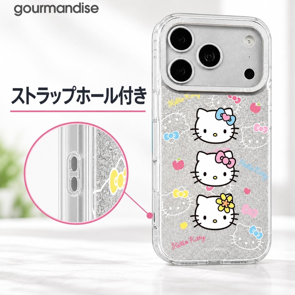 iPhone 18 Pro ケース ハローキティ サンリオ TPU カメラフレーム付き
