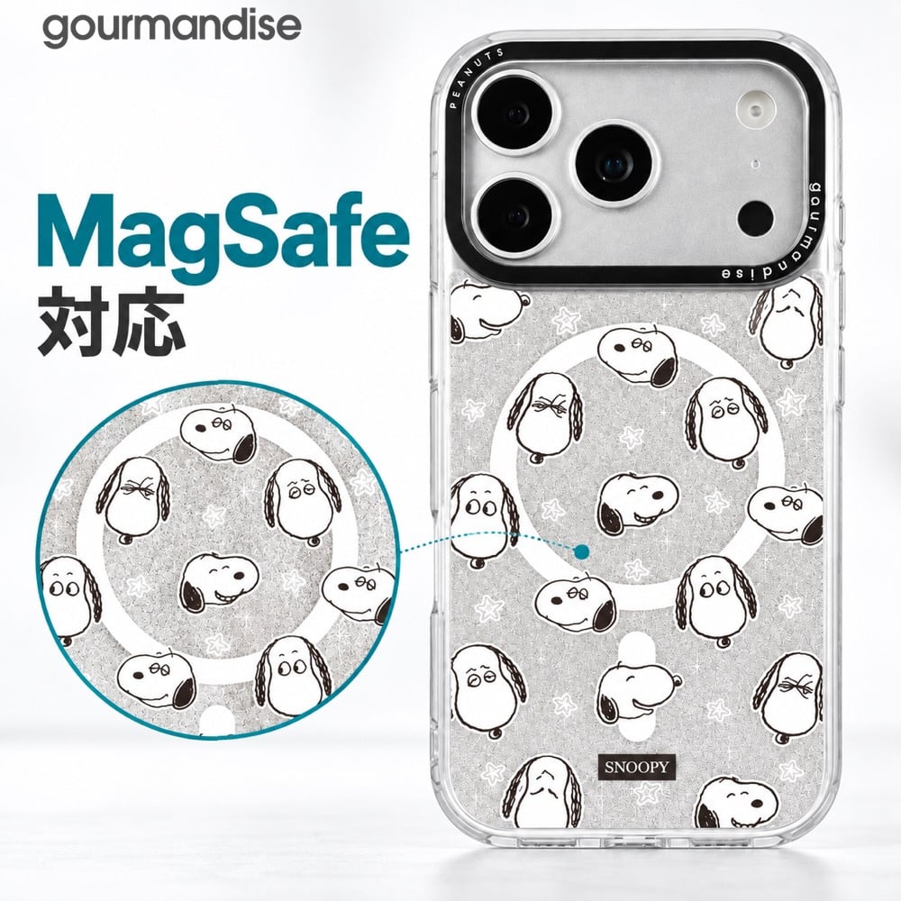 iPhone 18 Pro ケース スヌーピー ピーナッツ MagSafe対応 TPU