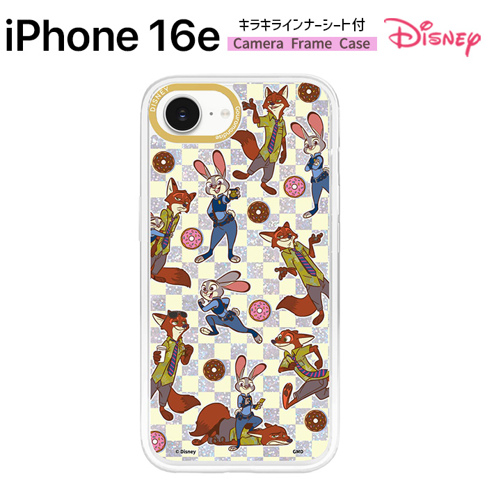 iPhone16e ケース クリア ディズニー ズートピア 耐衝撃 TPU