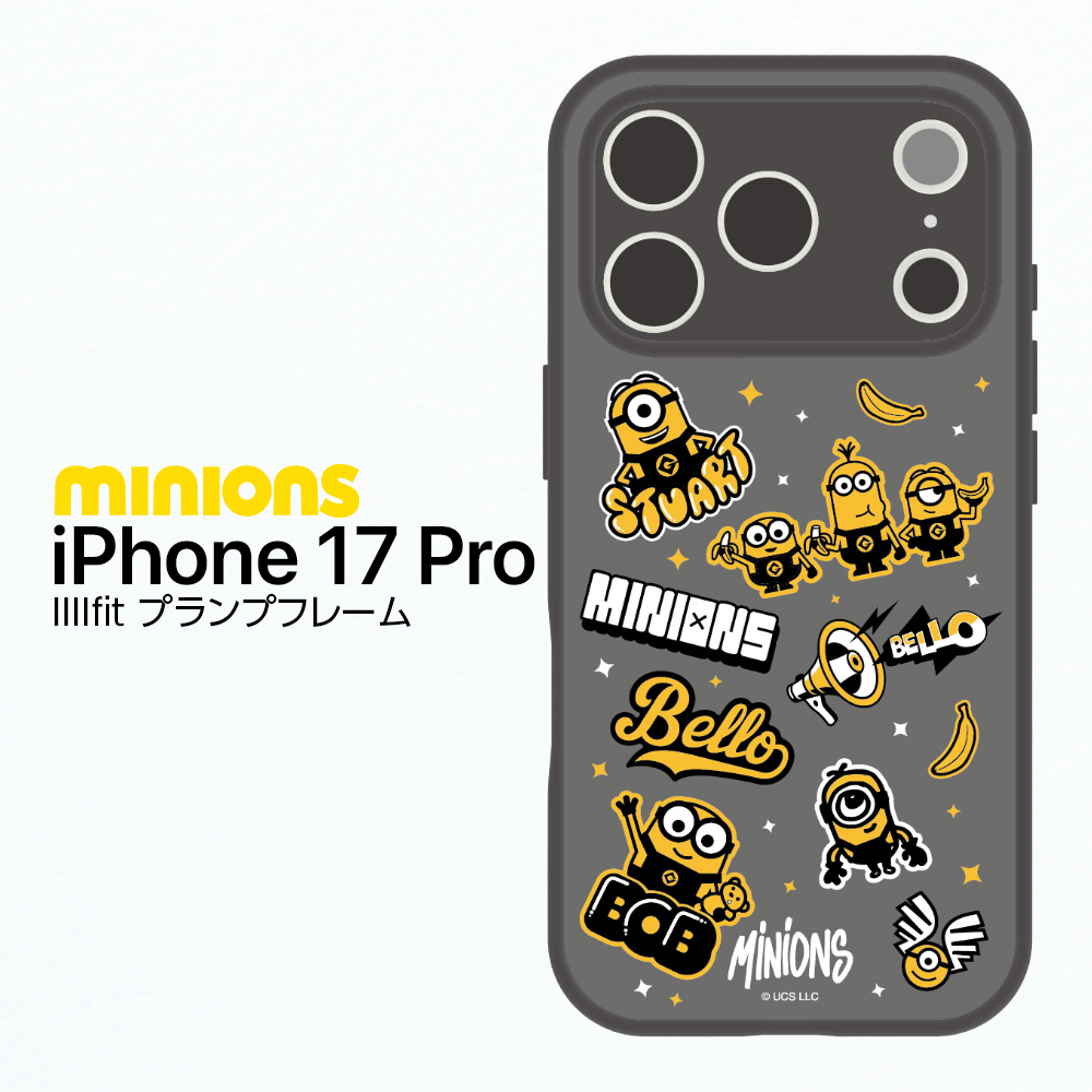 iPhone17Pro ケース iPhone 17 Pro ミニオンズ 総柄 薄型 軽量 耐衝撃