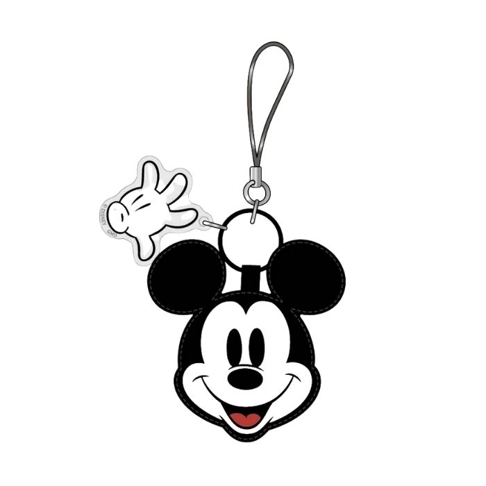 ディズニー 公式 ミッキー ストラップ ２色でカワイイ⭐︎ ディズニー ミッキー ストラップ チャーム レザー キャラクター Disney
