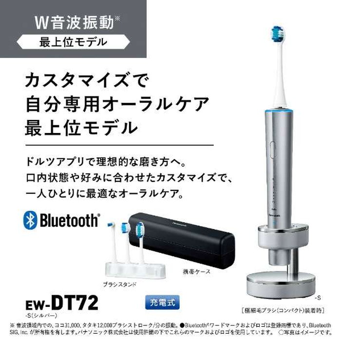 Doltz パナソニック Panasonic 電動歯ブラシ ドルツ シルバー EW-DT72