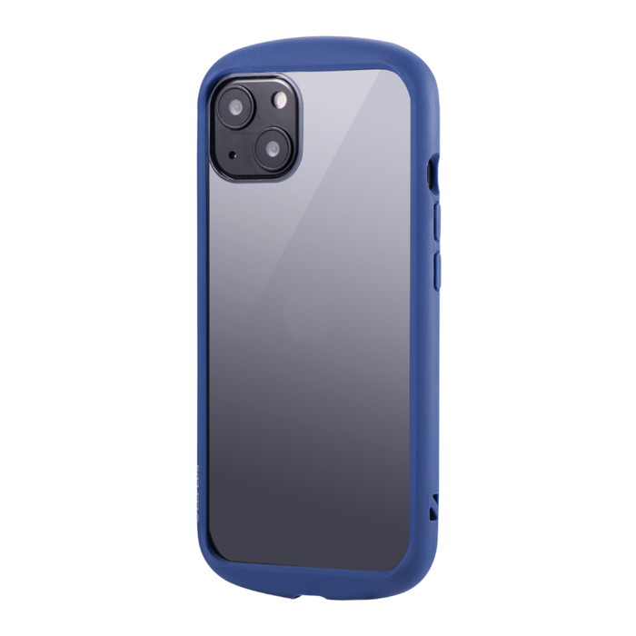 iPhone 13 ケース クリア 高透明 背面クリア 耐衝撃 ネイビー 紺 NAVY