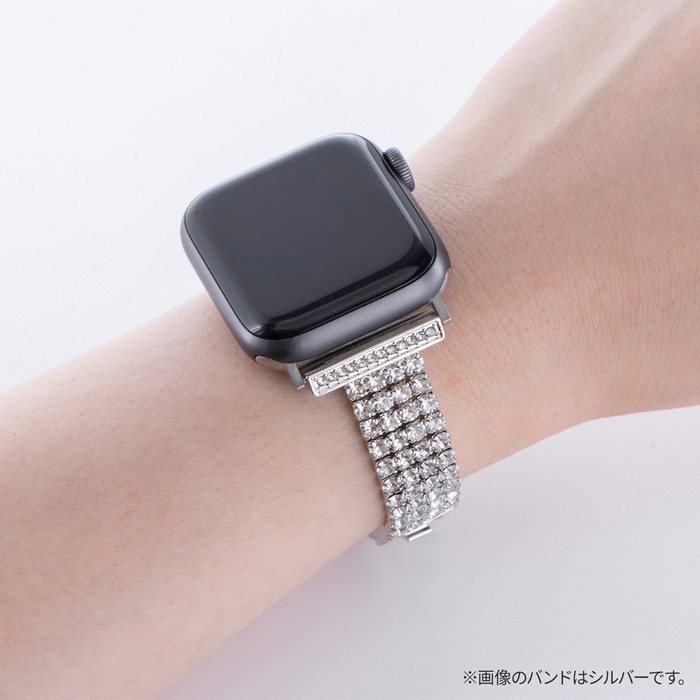 Anne ★上品な淡いピンクxロースゴールドApple Watchバンド アップルウォッチ バンド ビジューメタルバンド メタル ピンク