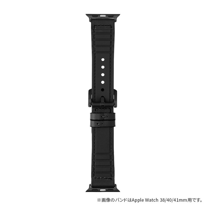 アップルウォッチ バンド 本革 レザー ラバー ブラック スポーツ