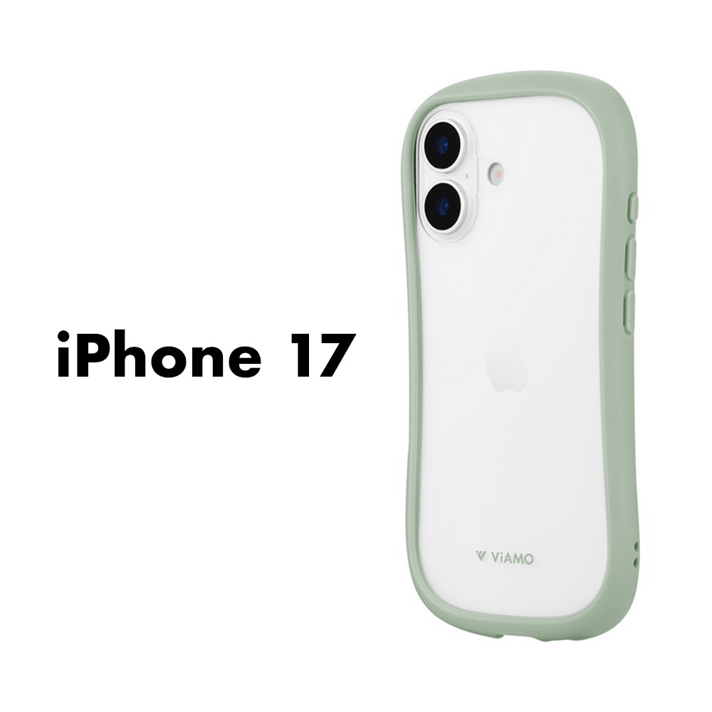 iPhone17 ケース ViAMO freely ミント 耐衝撃 ハイブリッドケース 背面
