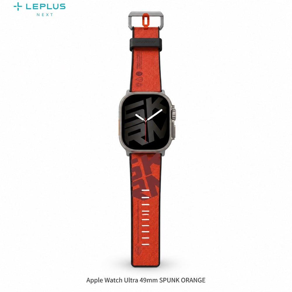 Apple Watch Ultra 49mm �����o���h �V���R�� SKINARMA �y�� SPUNK ORANGE �I�����W �{�̏d�ʖ�24g WS-SPUNKORG49 JAN 8886461244755 �A�b�v���E�H�b�`�o���h