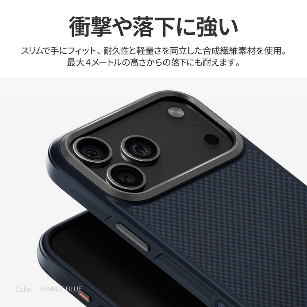 CASIFY ブラック iPhone17 Promax 用ケース iPhone 17 Pro Max用 レンズガード一体型MagSafe対応クリアケース