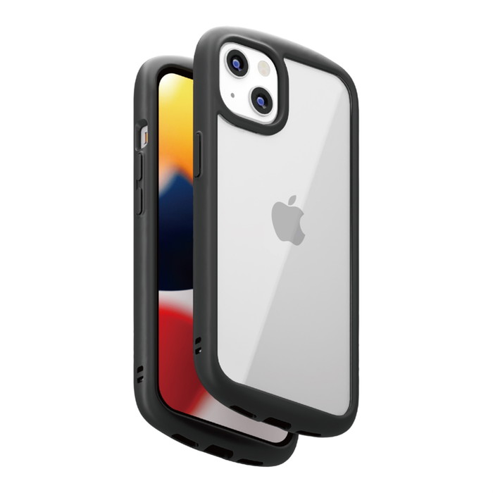 iPhone13 ケース クリア ブラック 耐衝撃 iPhone 13 耐衝撃