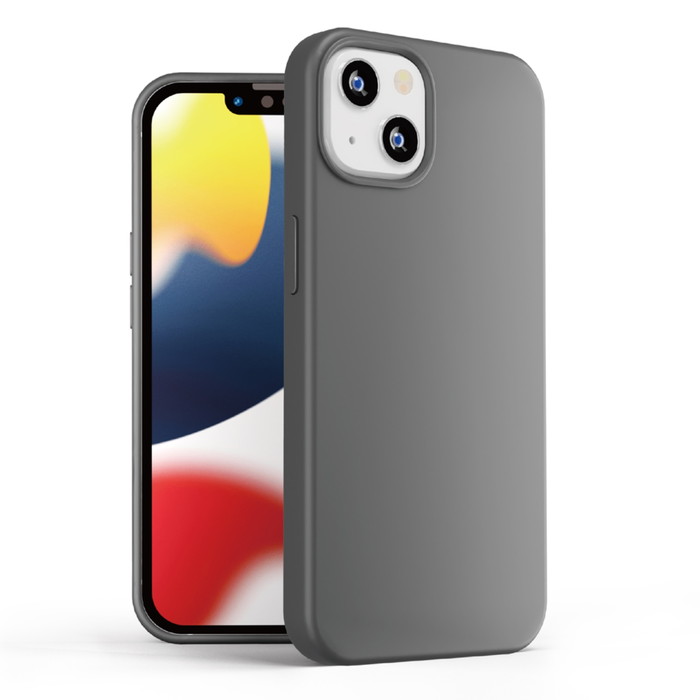 iPhone13 ケース シンプル グレー iPhone 13 シリコンケース
