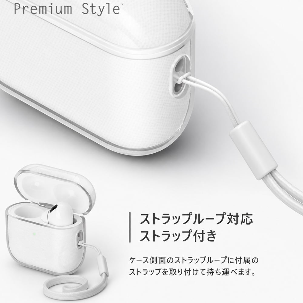 AirPods Pro(第2世代)用 ソフトケース クリア AirPodsケース イヤホン