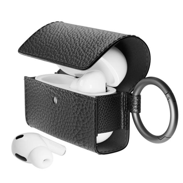 AirPods Pro 本体 ホワイト + ブラックケース AirPods Pro 第2世代 第1世代 カバー ケース ブラック フリップ