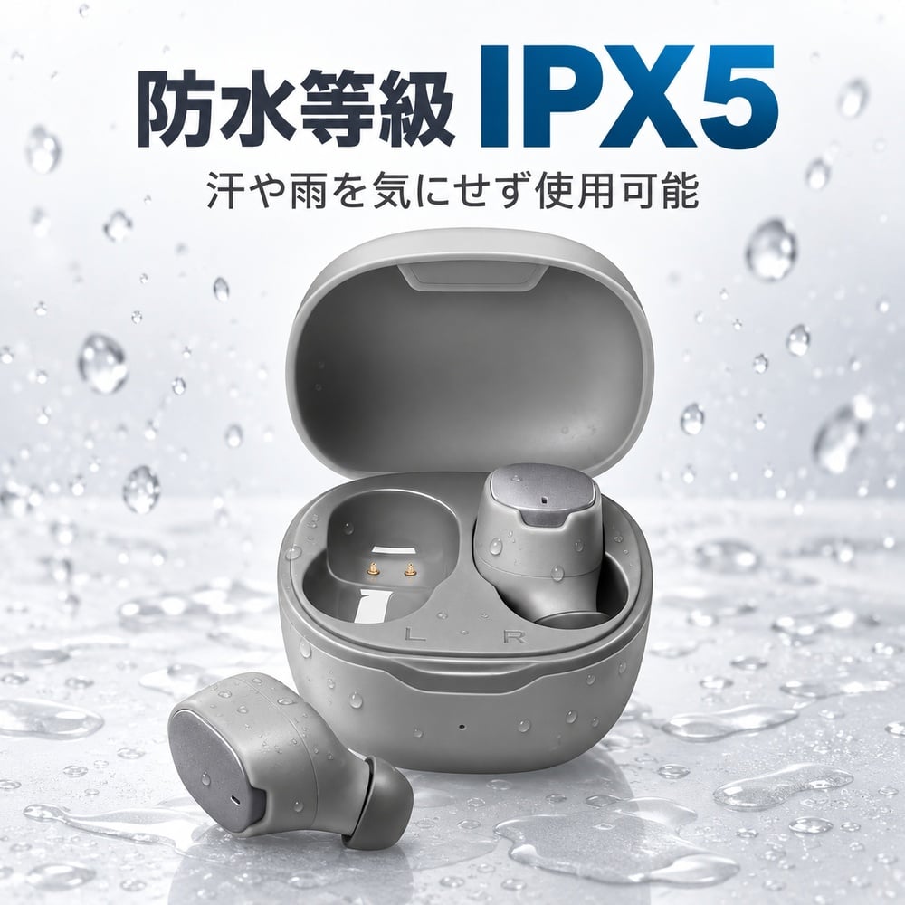 イヤホン Premium Style グレー カナル型 Bluetooth 5.3 AAC対応 IPX5 イヤホン Premium Style グレー カナル型 Bluetooth 5.3 AAC対応 IPX5