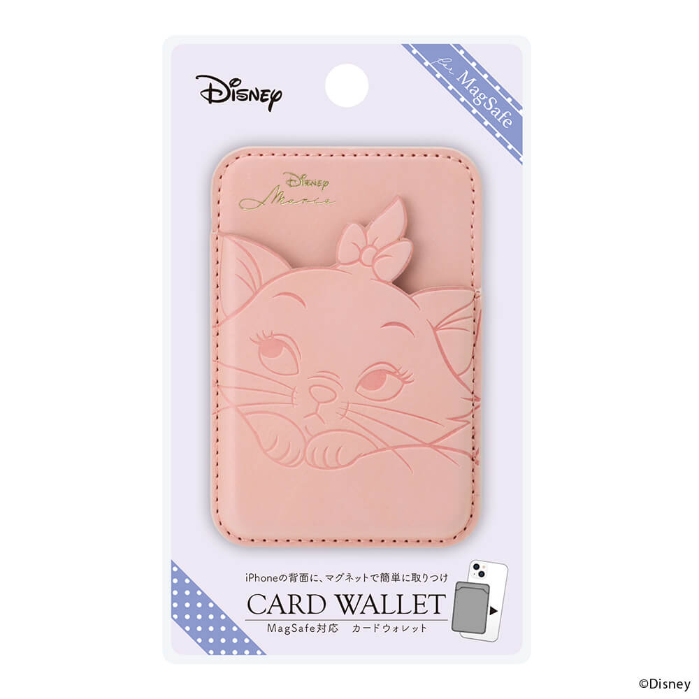 Disney おしゃれキャットマリー 手帳型スマホケース カードポケット付き スマホ カードポケット マグネット 貼る マリー おしゃれ
