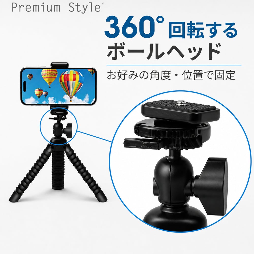 フレキシブル三脚 スマホスタンド スマホホルダー スマートフォン用