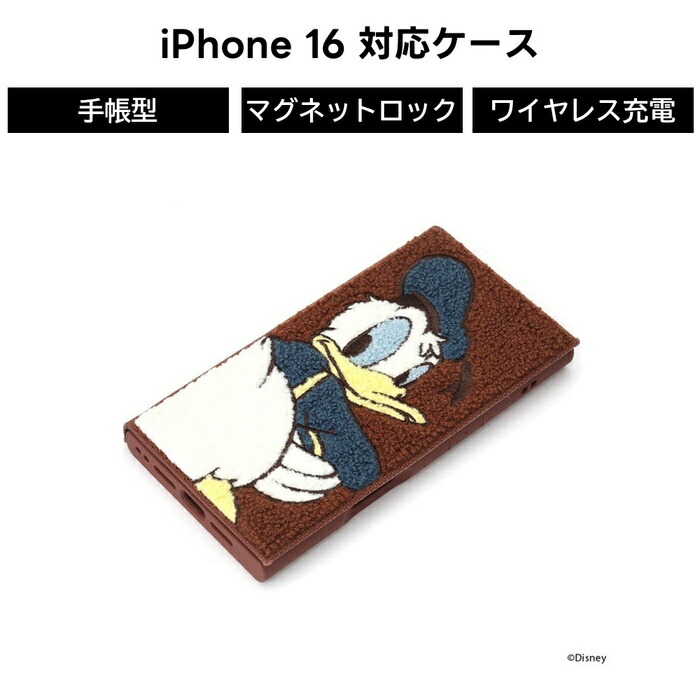 iPhone 16 ケース ドナルド 手帳型 iPhone16 カバー ディズニー