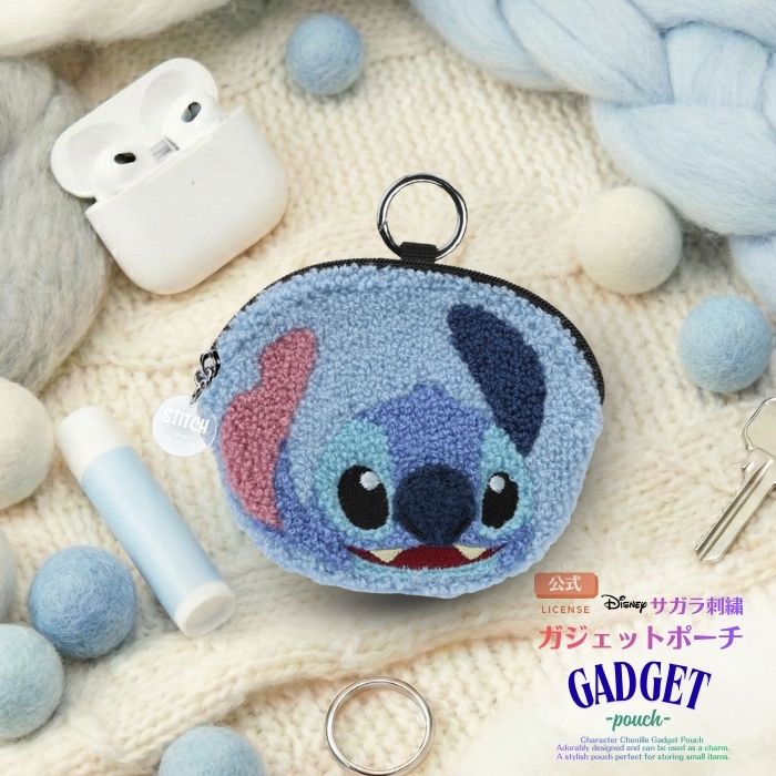 ガジェットポーチ ベイマックス PGA カラビナ付き サガラ刺繍 小物収納