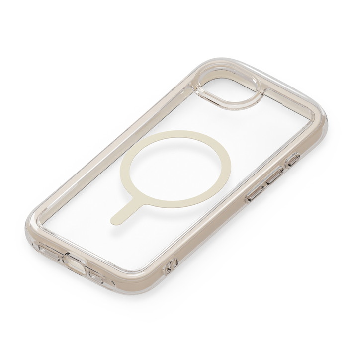 iPhone16e ケース 耐衝撃 グレー シンプル クリア 二層構造