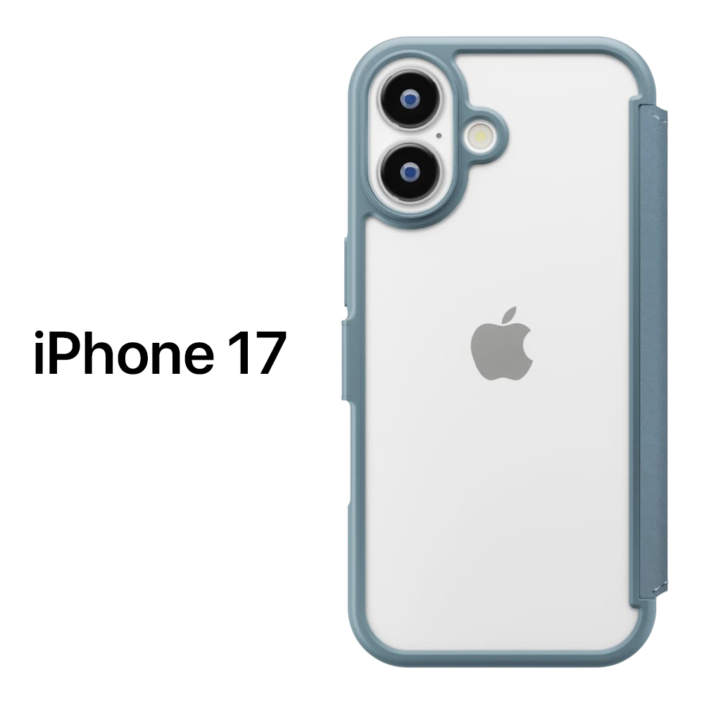 iPhone17 ケース 手帳型 ガラスフリップケース 耐衝撃 iPhone 17